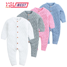 Baby Rompers Newborn Long Sleeve Toddler Girls Overalls Autumn Candy Color Infant Boys Jumpsuits Children Knitted Outfit Clothes 2024 - buy cheap