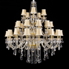 Transparent crystal chandeliers compound buildings staircases large crystal candles chandelier hotel crystal lamp large 2024 - buy cheap