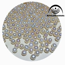 Madalena sarara 4-12mm aaa pérola de água doce formato oval pérola diy jóias fazendo 5 modos 2024 - compre barato