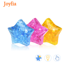 3D Crystal Puzzle Assemble Puzzles Little Star Building Blocks Baby DIY Educational Children Toys Geometric Shape Jigsaw Gift[ 2024 - buy cheap