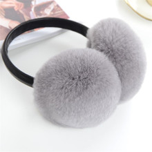 Women Russia Winter 100% natural rex rabbit fur earmuff Men Warm Fashion real Fur Earmuffs kids fur ear cover Girls Earlap 2024 - buy cheap