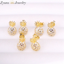 10Pairs, Clear cz paved Jewelry Earrings gold color fashion trendy jewelry Women earring studs 2024 - buy cheap