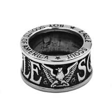 Wholesale Eagle Scout Ring Stainless Steel Jewelrys Classic Boy Scouts of America Military Biker Mens Ring SWR00915 2024 - buy cheap