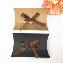 50Pcs Handmade Kraft Paper Pillow Boxes For Wedding Dessert Birthday Party Package Supply Cardboard Paper Boxes Container Cases 2024 - buy cheap