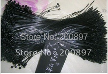 Promotion wholesale plastic manual loop pin string garment hang tag string black/white 1000pcs/lot 2024 - buy cheap