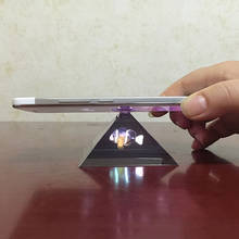 3D Голограмма Пирамида дисплей проектор видео стенд держатель универсальный для Smart мобильный телефон Аксессуары Стенд держатель кронштейн 2024 - купить недорого