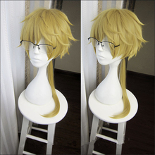 Anime Bungo Stray Dogs Doppo Kunikida Cosplay Wigs Light Gold Long Horsetail Fluffy Curly Heat Resistant Synthesis Hair Wig New 2024 - buy cheap