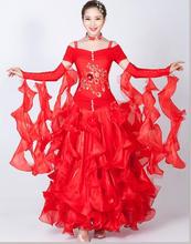 pluse size red pink  Ballroom Dress Viennese standard ballroom plus size ballroom dance dresses  tango costumes 2024 - buy cheap