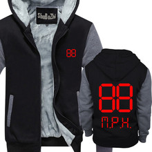 New Back to The Future 88 MPH men thick fleece hoody warm hoodies winter jacket coat Marty McFly Delorean Doc Brown Hill Valley 2024 - buy cheap