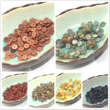 Free Shipping Lowest Price Kinds of ! 20pcs Wholesale Jewelry Making Findings Natural Stone Tibetan Coin Spacer Beads 6mm 2024 - buy cheap