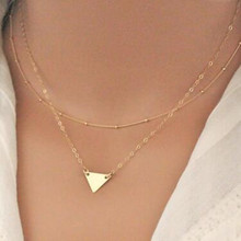 Trendy Triangle Choker Necklace for Woman Gold Sliver Color Collar Layered Charms Necklace Statement Jewelry 2019 New 2024 - buy cheap