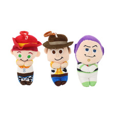 LLavero de peluche de Toy Story de 15cm, colgante con ganchos de peluche de Buzz Lightyear, Woody, Jessie 2024 - compra barato