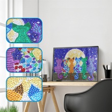5D Special Shaped Diamond Painting Animal Cat Moon Full Drilled Diamond Embroidery Cross Stitch Kits DIY Art Craft Home Decor 2024 - buy cheap
