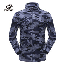 Tectop men women Camo hiking jackets Autumn Winter outdoor thick warm zipper Fleece coats windproof Stand collar camping outwear 2024 - buy cheap