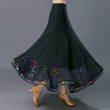 Женская юбка для бальных танцев, новая стильная юбка для взрослых и женщин для современных танцев, юбка для практики государственного стандарта и общественных танцев D0814 2024 - купить недорого