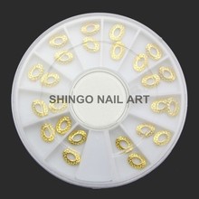 Decoraciones de rueda ovalada 3D japonesa, tachuelas circulares de metal/remaches, decoración artística de uñas 2024 - compra barato