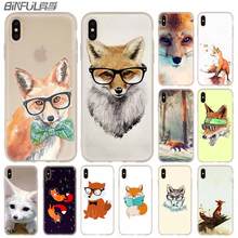 Silicone Soft Shell Case For Apple iPhone 13 12 11 Pro X XS Max XR 6 6S 7 8 Plus Mini SE 2020 Mr Fox glasses Bag bumper 2024 - buy cheap