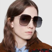 Gafas de sol clásicas de Metal para mujer, lentes de sol cuadradas de gran tamaño, estilo Vintage, a la moda, UV400, 2019 2024 - compra barato