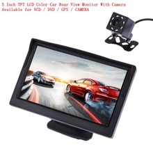 VODOOL 5 Inch TFT LCD Rear View Display Monitor Waterproof Night Vision Reversing Backup Rearview Camera Quality Car Monitors 2024 - buy cheap