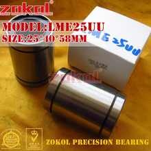 ZOKOL-rodamiento LME25 UU, rodamiento de movimiento lineal, estándar europeo, 25x40x58mm 2024 - compra barato