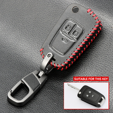 Car-Styling Leather Key Holder Cover Case For Chevrolet Cruze Aveo Trax Opel Astra Corsa Meriva Zafira Antara J Mokka Insignia 2024 - buy cheap