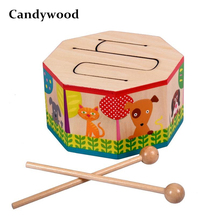 Детские игрушки, деревянный барабан для раннего образования, музыкальные игрушки для детей, музыкальные инструменты для детей, подарок для ребенка, деревянные игрушки 2024 - купить недорого