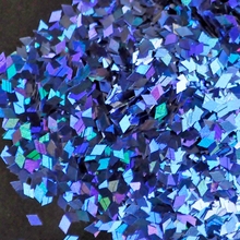 Purpurina holográfica 3D de color azul real para manicura, lentejuelas artísticas con rombos brillantes 2024 - compra barato
