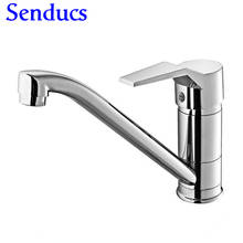 Free Shipping Single Lever Basin Mixer Tap With Long Mouth Brass Kitchen Sink Faucet Of Chrome Bathroom Basin Sink Faucet 2024 - buy cheap