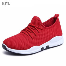 BJYL 2019 Summer Breathable Mesh Women Casual Shoes Vulcanize Female Fashion Sneakers Lace Up Soft Leisure Footwears B181 2024 - buy cheap