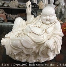 Estatua exquisita de porcelana blanca Dehua china, estatua de Buda de risa 2024 - compra barato