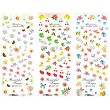 3 PACKS / LOT FLOWER VINE GRASS NAIL TATTOOS STICKER WATER DECAL NAIL ART HOT271-273 2024 - купить недорого