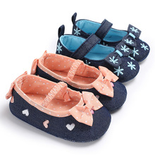Spring and Autumn 0-1 girl baby princess butterfly knot snowflake shoes soft bottom non-slip baby toddler shoes 2024 - buy cheap