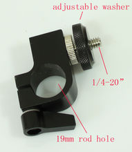 single Rod clamp with 1/4" to 1/4" male adaptor for 19mm Support Rail Rig Rail tripod camera 2024 - buy cheap