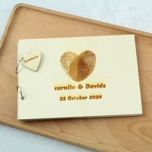 Personalized name date Wedding guestbook Rustic wedding guestbook Custom logo wood engagement anniversary wedding accessories 2024 - buy cheap