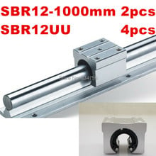 SBR12 linear guide:2 pcs SBR12 1000mm linear rail guide + 4 pcs SBR12 linear  block cnc router 3d printer cnc parts 2024 - buy cheap