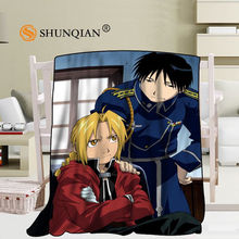 Manta personalizada Fullmetal Alchemist, tela de mezcla de 56x80 pulgadas, 50x60 pulgadas, 40x50 pulgadas, manta cálida para sofá cama, niños y adultos 2024 - compra barato