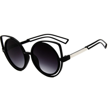 Очки солнцезащитные женские «кошачий глаз», брендовые дизайнерские зеркальные винтажные солнечные очки с двойным лучом, Uv400 2024 - купить недорого