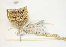 Diamantes de imitación dorados y plateados, 5 yardas, 8mm, para coser en Traje de novia, suministros para vestidos de boda, gran oferta 2024 - compra barato