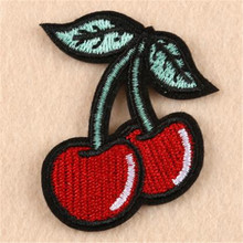 Clothing diy embroidery iron on patch deal with it cherry fruit biker patches for clothes girl stickers fabric free shipping 2024 - buy cheap