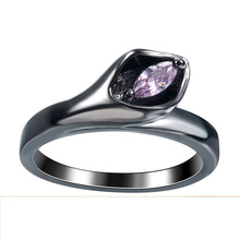 Anel de casamento feminino com faixa de zircônio, novo anel na moda, cores preto e dourado, joia de alta qualidade para noivado para mulheres 2024 - compre barato