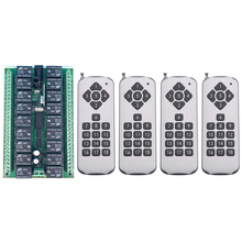 Dc12v 24 v 18 ch 18ch rf sistema de interruptor do motor luz controle remoto sem fio transmissor + receptor/lâmpada/porta da garagem/persianas/janela