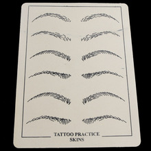 Maquillaje permanente para cejas, tatuaje para práctica de piel, maquillaje de ojos falsos, piel para práctica de tatuaje para Microblading, 10 unids/pack 2016 2024 - compra barato