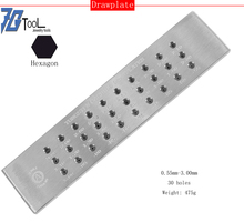 Hexagon Shape 3.10-5.00mm 30 holes/20 holes, Tungsten Carbide Wire Drawplate, Jewelry Making tools 2024 - buy cheap