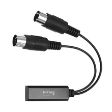 HiFing Беспроводной Bluetooth MIDI-адаптер Bluetooth 4,0 5-контактный разъем DIN MIDI-адаптер 2024 - купить недорого