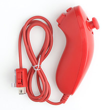 RED Left Hand Remote Wired Nunchuk Controller For Nintendo Wii U 2024 - buy cheap