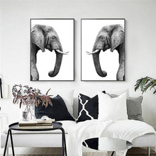 Elephant Modern Nordic Canvas Art Painting Home Decor Wall Art Animal Print Living Room Bedroom Minimalist Picture Decoration 2024 - buy cheap