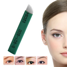 Agujas Microblading Needles Tebore 12pins Micro Blading Green Agulhamento Eyebrow Tatoo Laminas Tebori Aiguille De Tatouage 2024 - buy cheap