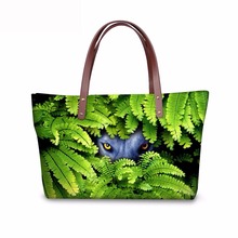 Noisydesigns Women Handbag Shoulder Bags green animals cute  Pattern Lady Messenger Hot Waterproof Handle Bags Bolsas Large 2024 - buy cheap