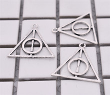 10pcs Charms Hallows Deathly 32*31mm Antique Silver Plated Pendants Making DIY Handmade Tibetan Silver Jewelry 2024 - buy cheap