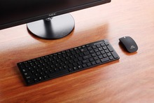 MAORONG-Juego de teclado y ratón inalámbricos, ordenador de escritorio ultrafino, equipado con accesorios de TV 2024 - compra barato